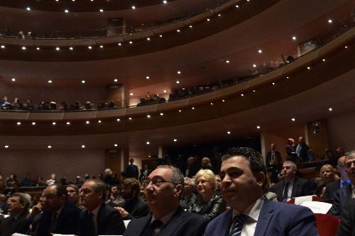 Sergio Bolzonello (Vicepresidente Regione FVG e assessore Attività produttive, Turismo e Cooperazione) alla cerimonia di inaugurazione dell'Anno Accademico dell'Università di Udine - Udine 13/11/2017